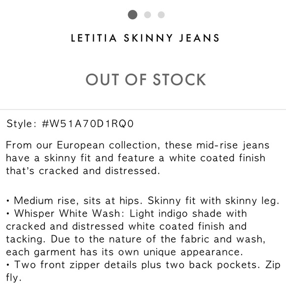 NWT Guess Moto Letitia Skinny Jeans 24 - Picture 10 of 10